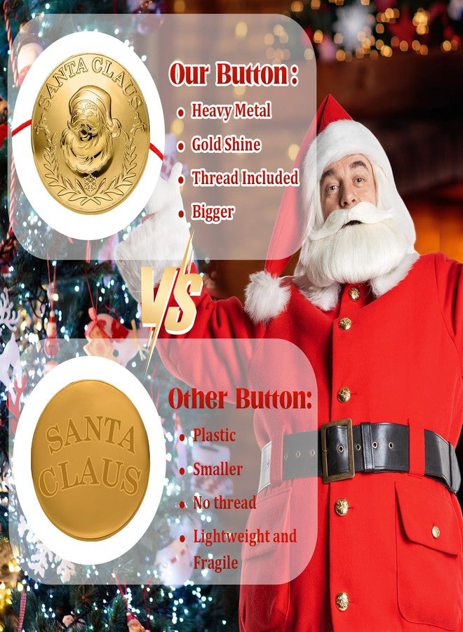 Daifunli Santa's Lost Button Extra Large Gold 1.5" Diameter Santa Lost Button with with Letter from Santa and Red Velvet Bag for Christmas Morning Santa Leave Behind Santa Evidence Find Santa's Lost Button - Image 2